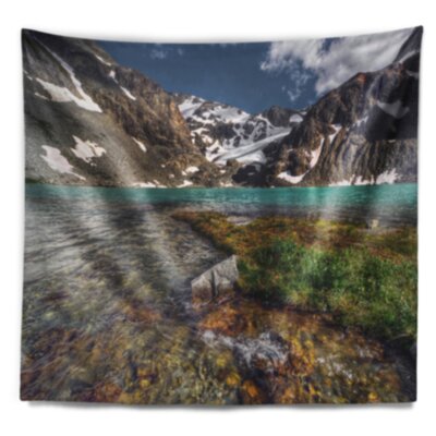 Landscape Crystal Clear Creek in Mountains Tapestry -  East Urban Home, 78B67431457B464192C24C3212A98FF3