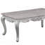 Table basse en bois de style traditionnel avec finition argentée