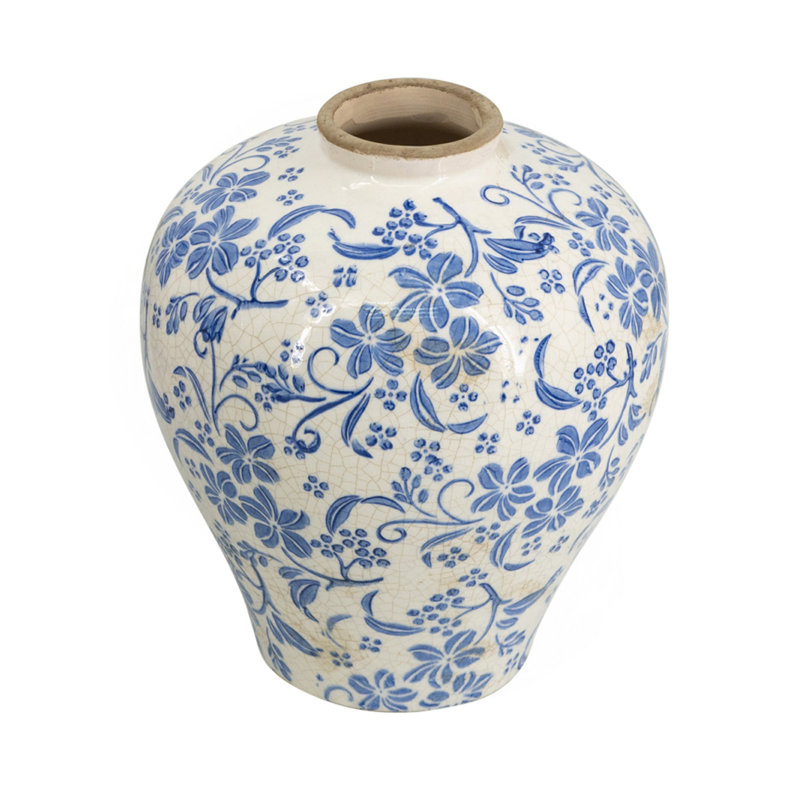 D7.7X9.1" Flower Vase With Round Design
