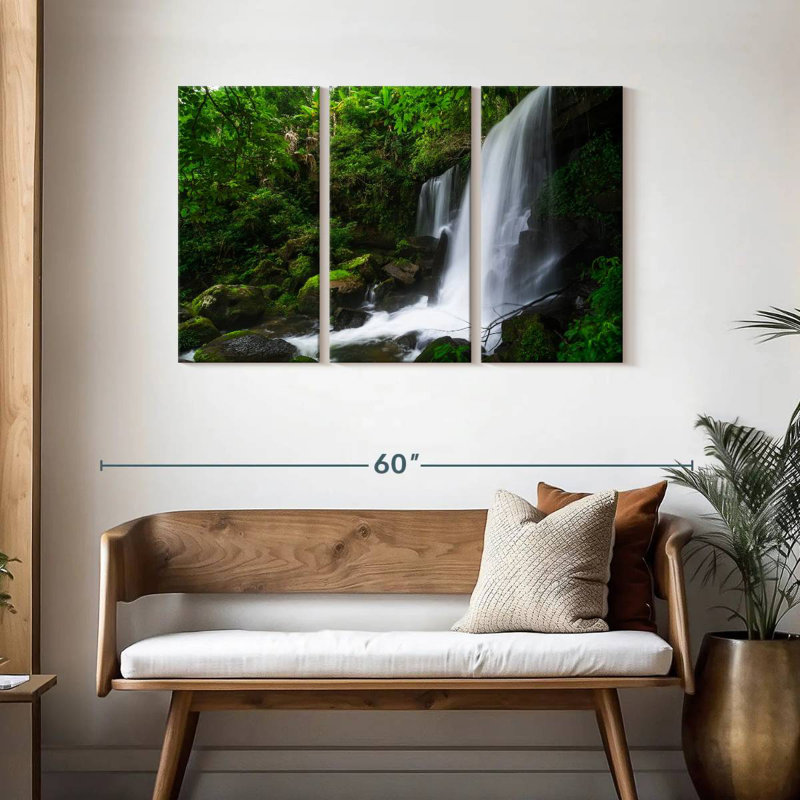 Alvord Lush Green Waterfall, 28" H x 45" W