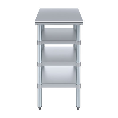 18 in. x 18 in. Stainless Steel Table With Three Undershelves