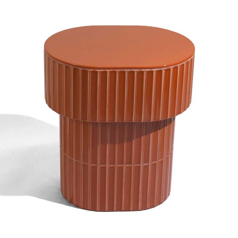 Hackney Brown Ceramic Tile Side Table