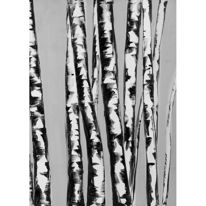 Birches Intersecting - Paysages, arbres, toile pour la décoration intérieure