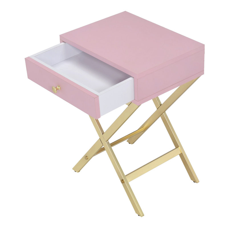 Charmante table d'appoint rectangulaire avec tiroir polyvalent pour la décoration intérieure