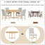 Ensemble de salle à manger rétro 5 pièces avec table ronde extensible et chaises rembourrées pour une expérience culinaire élégante