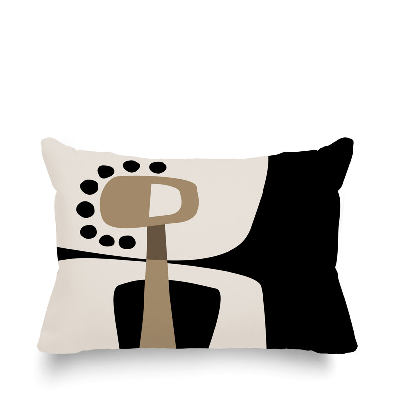 Coussin lombaire réversible intérieur / extérieur Sofi Minimalist, H 18 po x l 25 po, Crème, crème