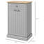 Porte-poubelle autoportant avec tiroir HOMcom-124007170-124007168