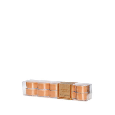 Bougie chauffe-plat orange parfumée clou de girofle avec support en plastique