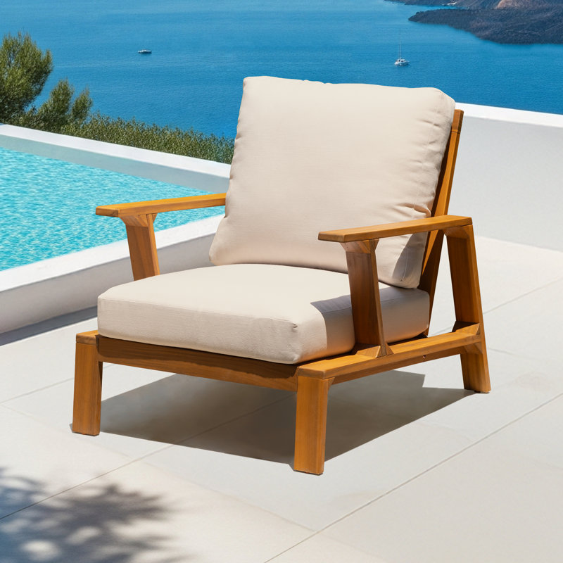 Jasper Patio Lounge Chair - Beige Cushion