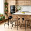 Swivel Upholstered Chenille Bar Stool-1268891585