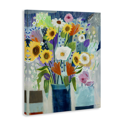  Art mural sur toile Bright Sunflowers & Blooms par Jill Martin