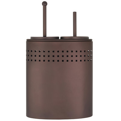 Blue Donuts Metal Toilet Brush Set