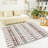 Washable Area Rug for Bedroom Geometric Moroccan Distressed Rug for Living Room Hallway Runner Rug Soft Striped Abstract Aesthetic Rug Enterway Floor Mat Non Slip Low Pile Stain Resistant Carpet for Kitchen Laundry Office-1450748808