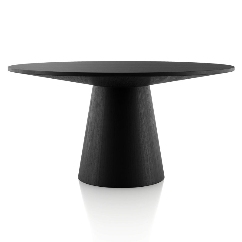 Euna Round Dining Table Set, 30" H x 59" W x 59" L, 5 Pieces: Table, 4 Chairs