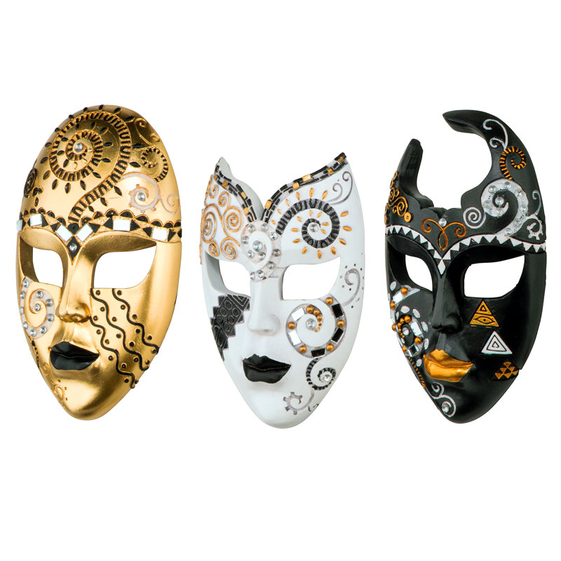 3 Piece Carnival Mask Wall Décor Set
