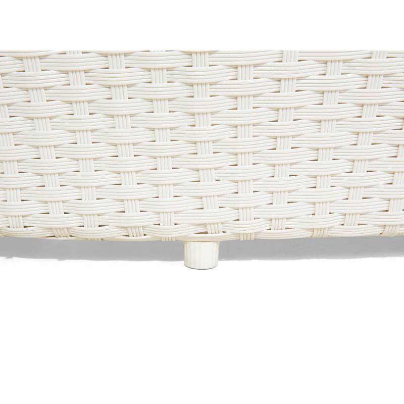 165cm Wide Patio Daybed with Cushions, Grey/White