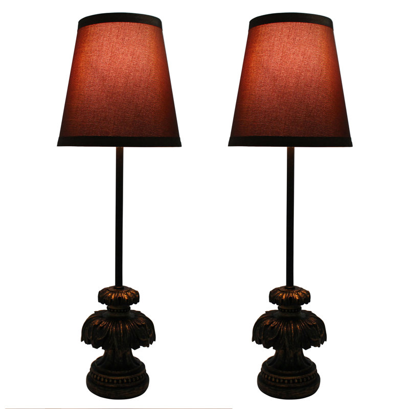 Ensemble de lampe de buffet 18,25 po Bundy, Or brûlé / chocolat