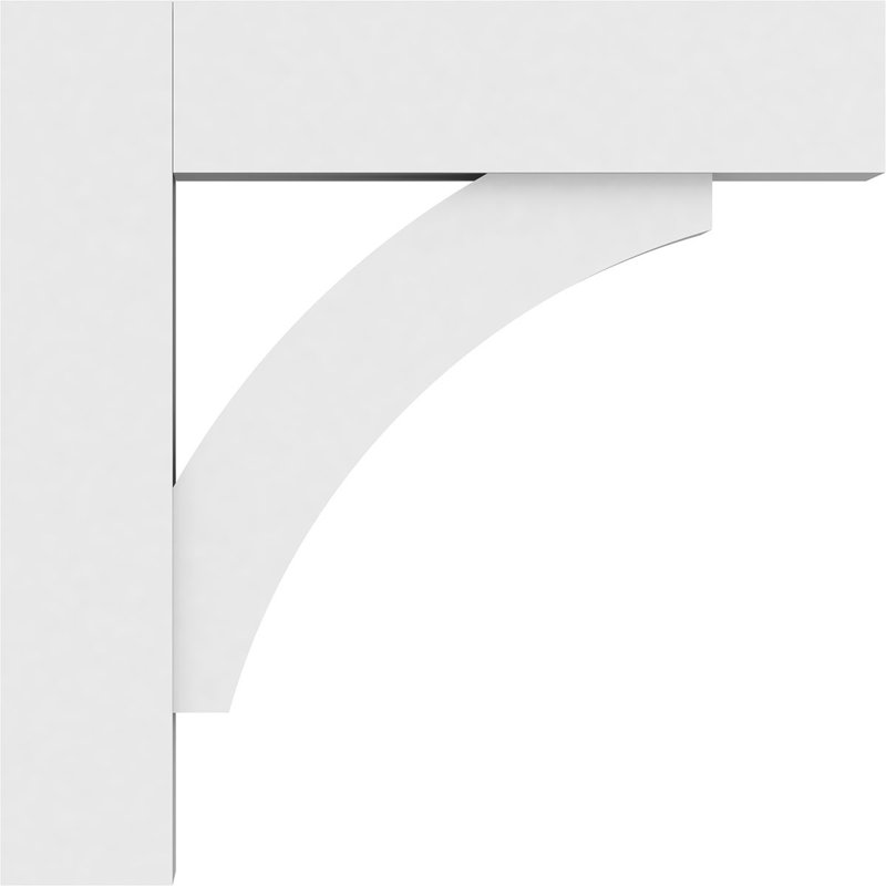 Support standard en PVC de qualité architecturale avec extrémités en bloc Thorton, H 18 po x l 3 po x P 18 po