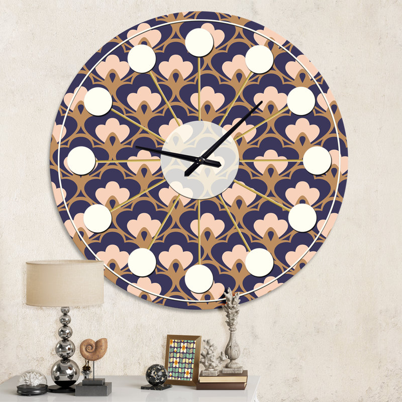 Horloge murale rétro Mid-Century, Moyenne