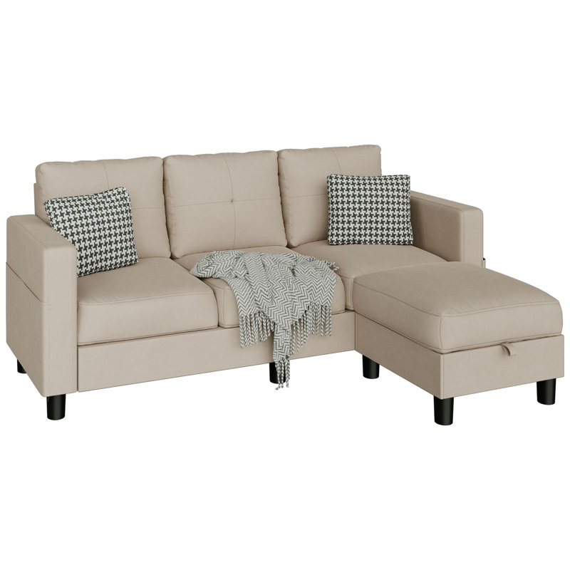 Degnan 76.4'' Upholstered Sofa Chaise