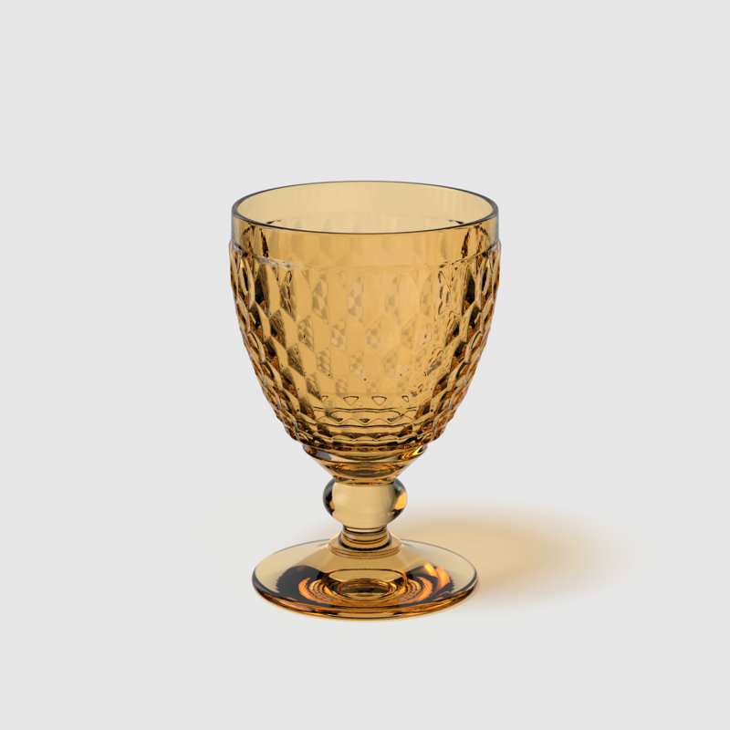 Villeroy & Boch Boston Saffron Red Wine Glass, 10 oz, Crystal Glass, Made in Germany, Dishwasher-Safe, Yellow, Yellow