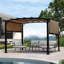 Pergola en acier avec auvent
