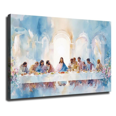 The Last Supper Canvas Wall Art, Jesus Religious Christian Canvas Art Decoration For Home Bedroom Ready To Hang (Last Supper-2,20×30 Inch)