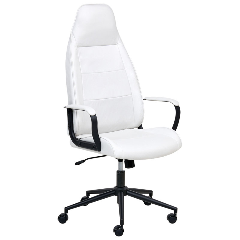 Office Chair Swivel Fabric, Off White