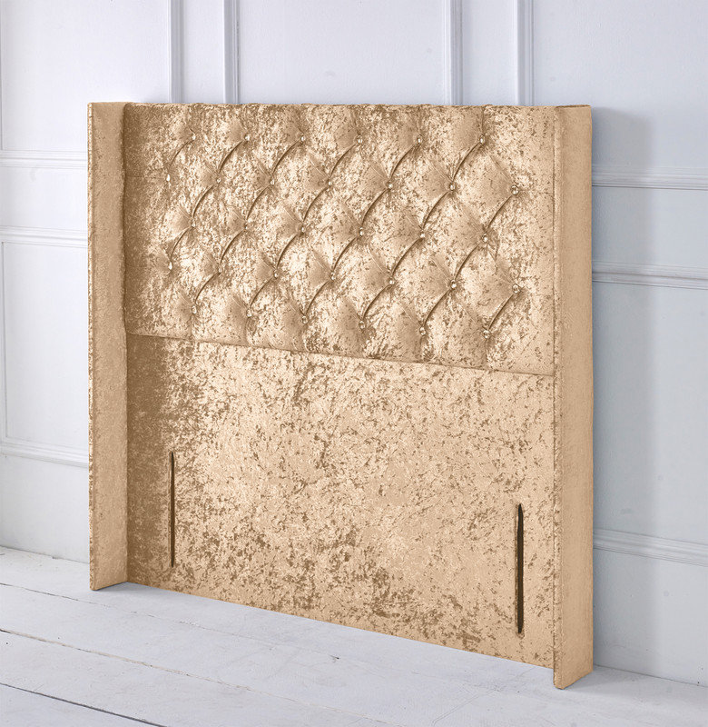 Upholstered Headboard, Single (3'), Gold