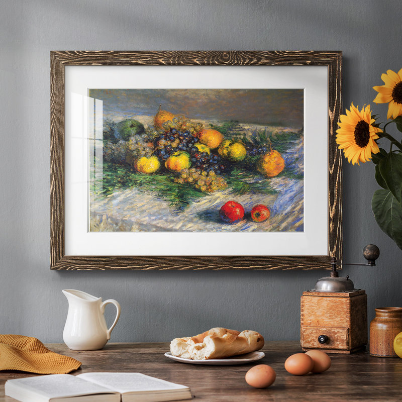 Nature morte par Monet, Noyer, H 18 po x l 26 po x P 1,5 po