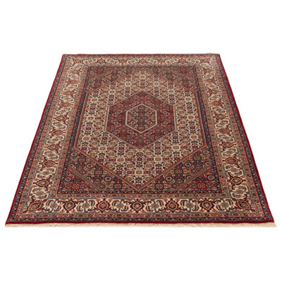 Bijar Cream, Red Rug 5'6" x 7'9"