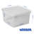 Wham Clip Square Plastic Storage Boxes with Secure Clip Lock Lids Clear/Clear/Clear