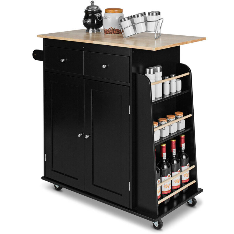 Dacula 36.5 " W Kitchen Island, Black