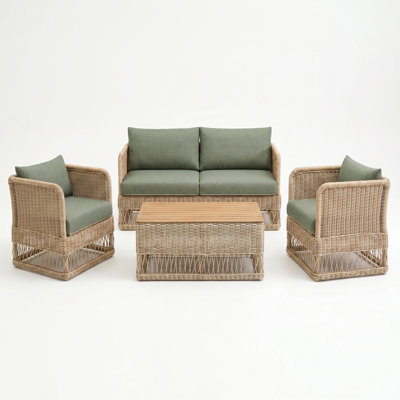 Ensemble de terrasse 4 pièces Destin Natural Sunbrella® - Toile Oasis
