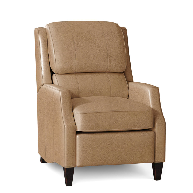 Mauney Recliner, Stone, Aline Light Grey Genuine Leather, Power