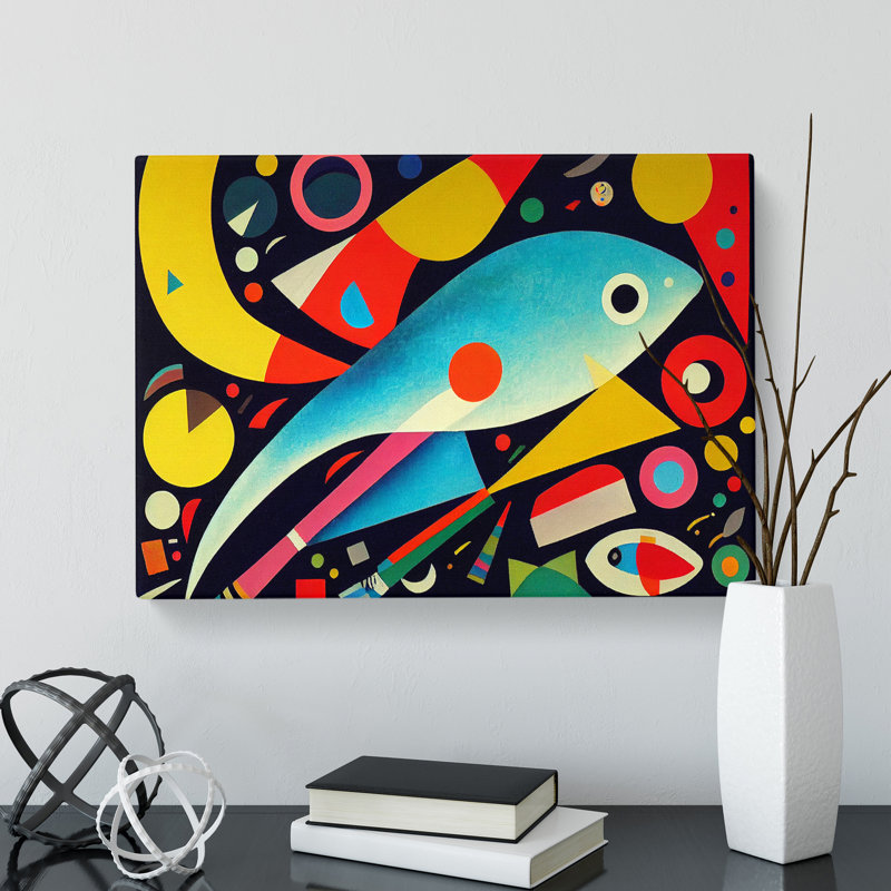 Fish Abstract Art Vol.1 - Wrapped Canvas, 35cm H x 50cm W x 3cm D