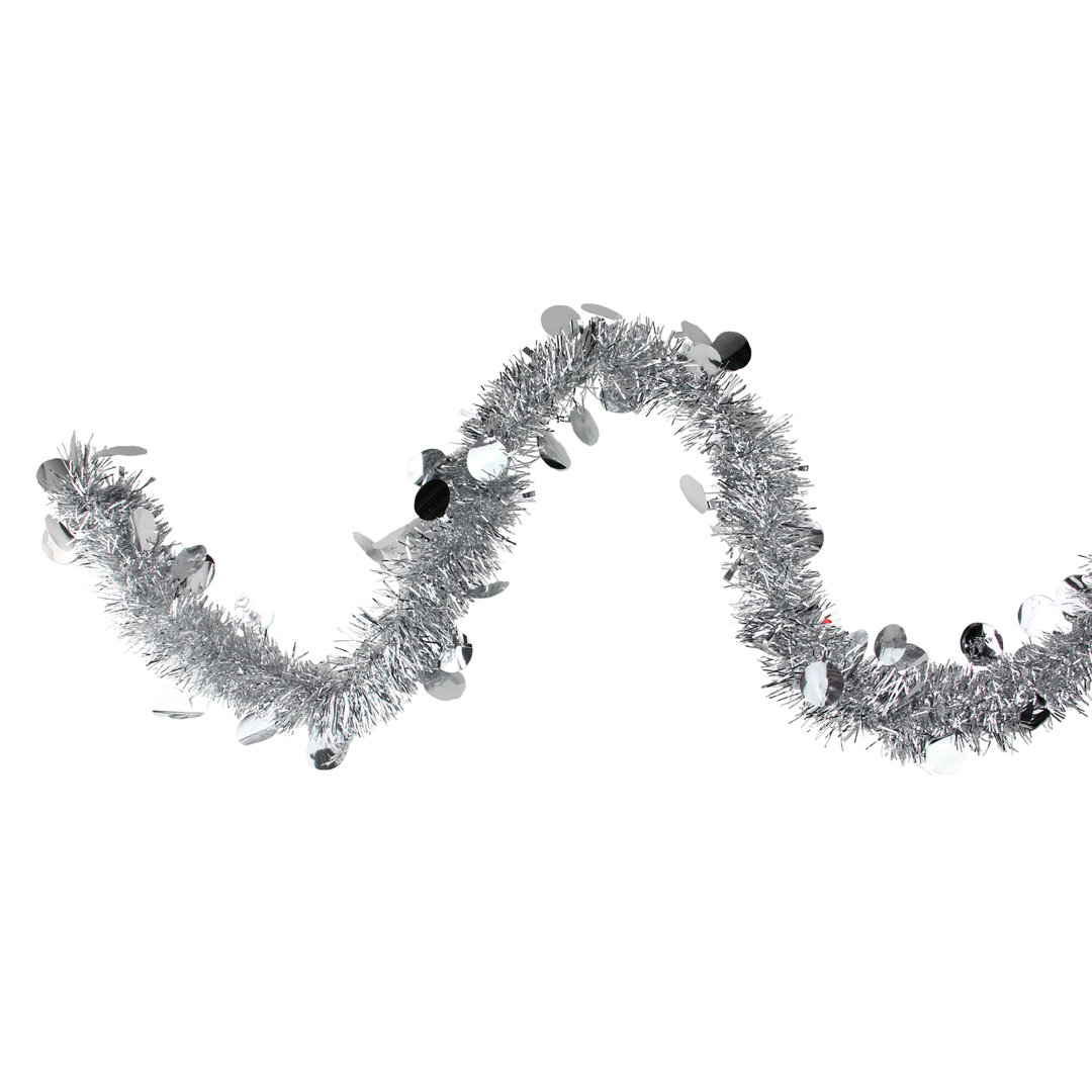 50' x 2.5" Tinsel Christmas Garland with Polka Dots - Unlit Northlight Seasonal 