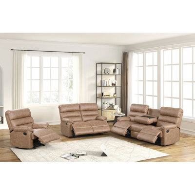 Albert Saddle 3-Piece Reclining Living Room Set