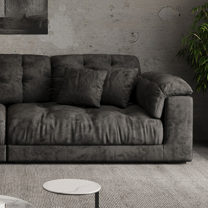 Canapé simple en flanelle décontractée, 29.92" H x 125.98" W x 39.37" D