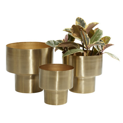 Esley 3-Piece Metal Cachepot Set