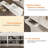 81''-112" Modern Extendable Sintered Stone Kitchen Lsland Withe With Doors And Drawers