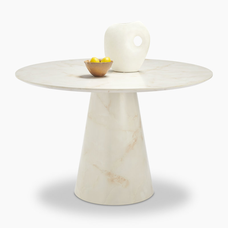 Belarmina Round Dining Table, Cream
