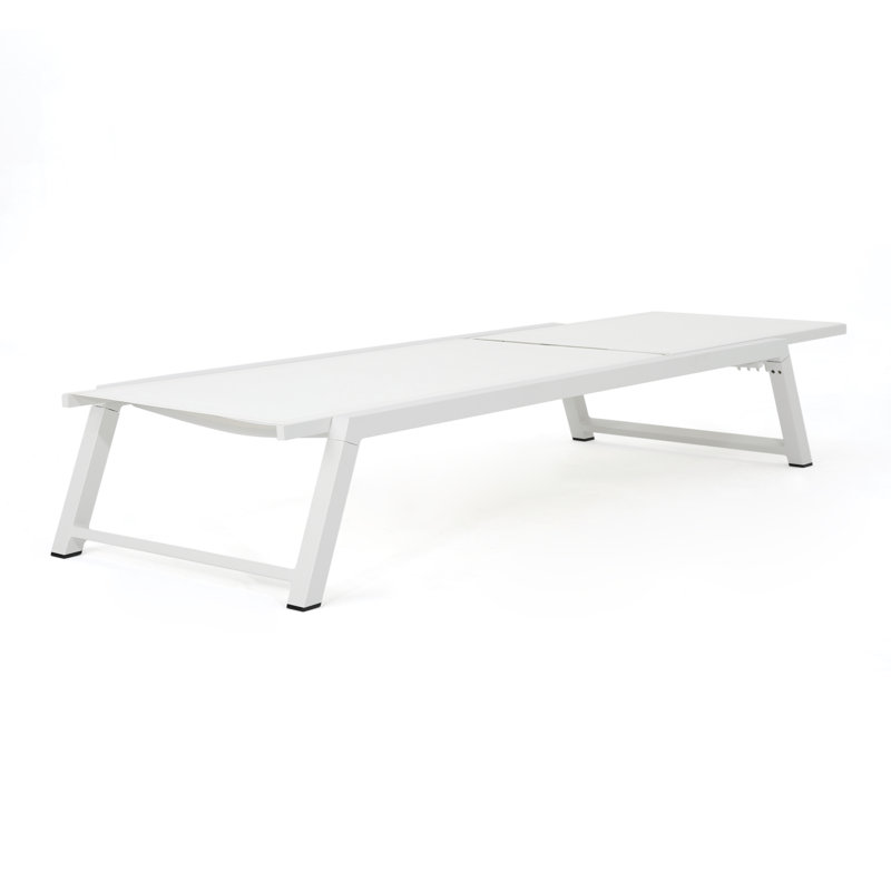 Petrie Outdoor Chaise Lounge Set, White