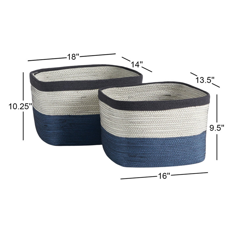 Ensemble de 2 paniers en tissu Jumelle