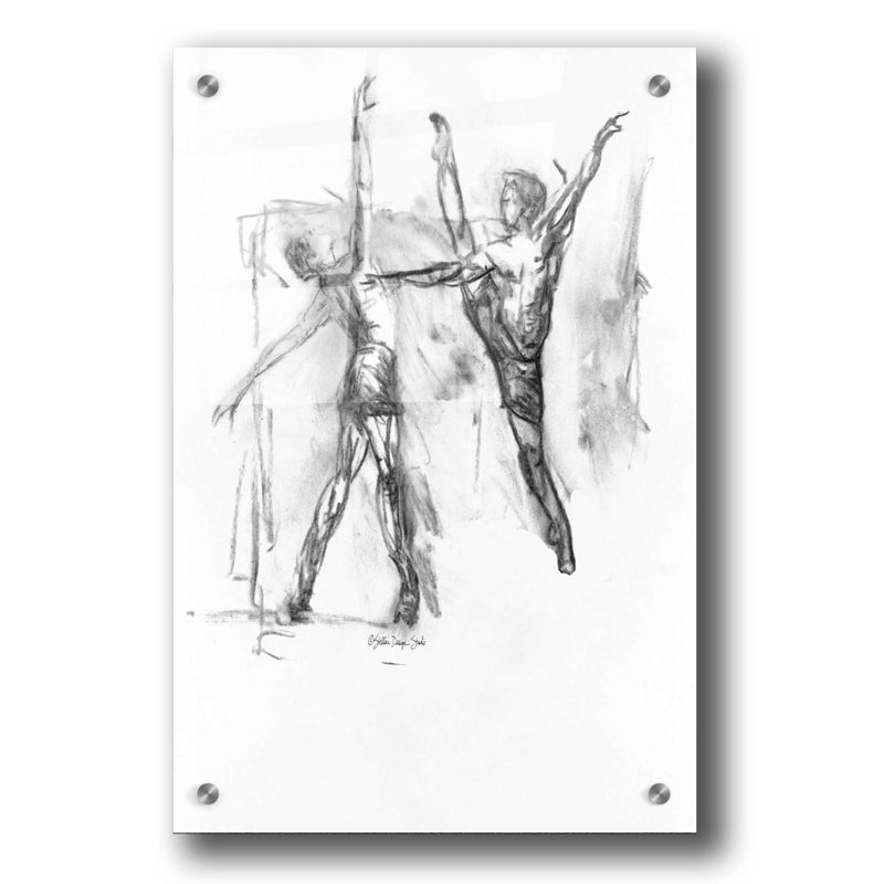  «Dance figure 5» par Stellar Design Studio, art mural en verre acrylique, 12 po x 16 po, H 36 po x l 24 po x P 0,2 po
