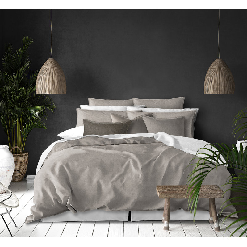 Jupe de lit Aldon, Roi, 15 po, Taupe