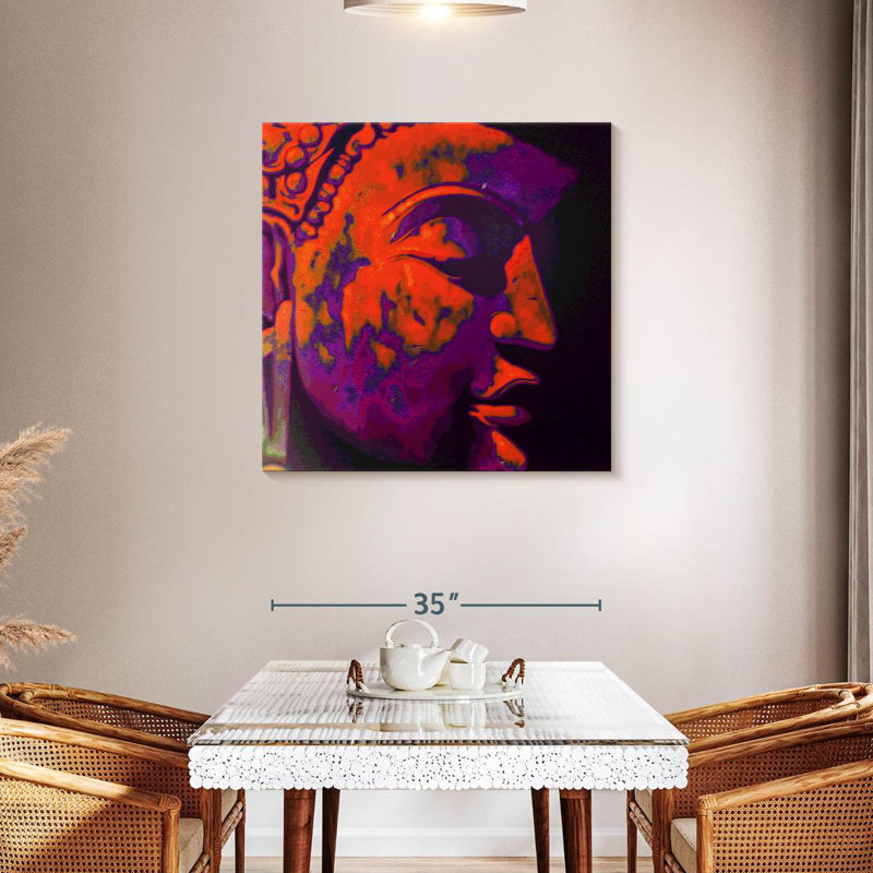Visage de Bouddha Leisha Florid, H 36 po x l 36 po