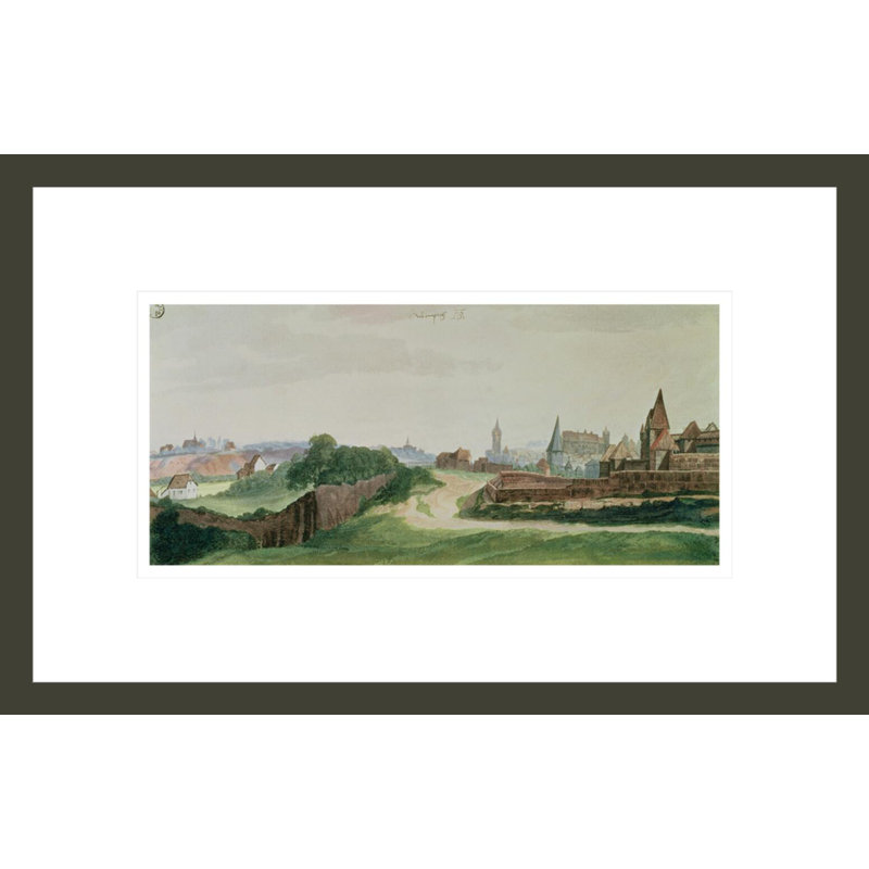 «View of Nurberg» par Albrecht Dürer, impression giclée sur cadre, H 10,8 po x l 16,75 po