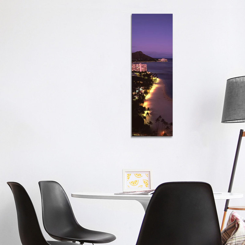Buildings At The Waterfront, Honolulu, Oahu, Honolulu County, Hawaii, USA #2 - Wrapped Canvas Panoramic Print