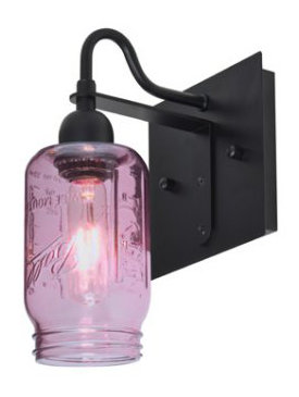 Applique murale à bras 1 lumière Anerinda, Mauve